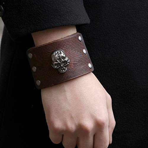 Leather Bracelets for Men and Women, Leather Wristbands Cuffs, Leather  Belts