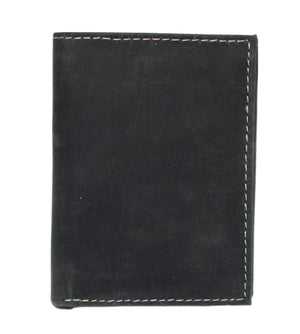 RFID Protected Men's Slim Trifold Wallet Vintage Leather Wallets for Men with Box-menswallet