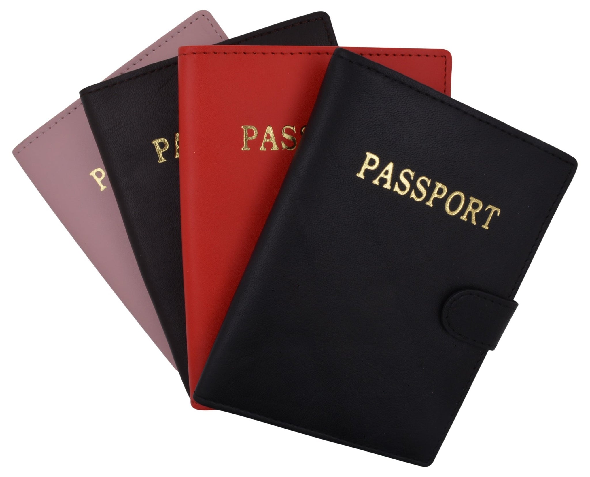 Personalized Passport Wallet with Snap Closure