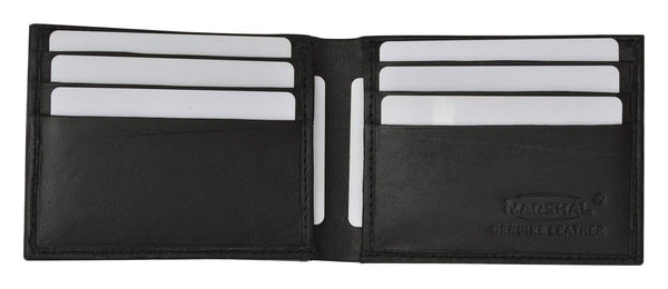 Mens-Genuine-Leather-Credit-Card-ID-Holder-Bifold-Money-Clip-Wallet-88 ...