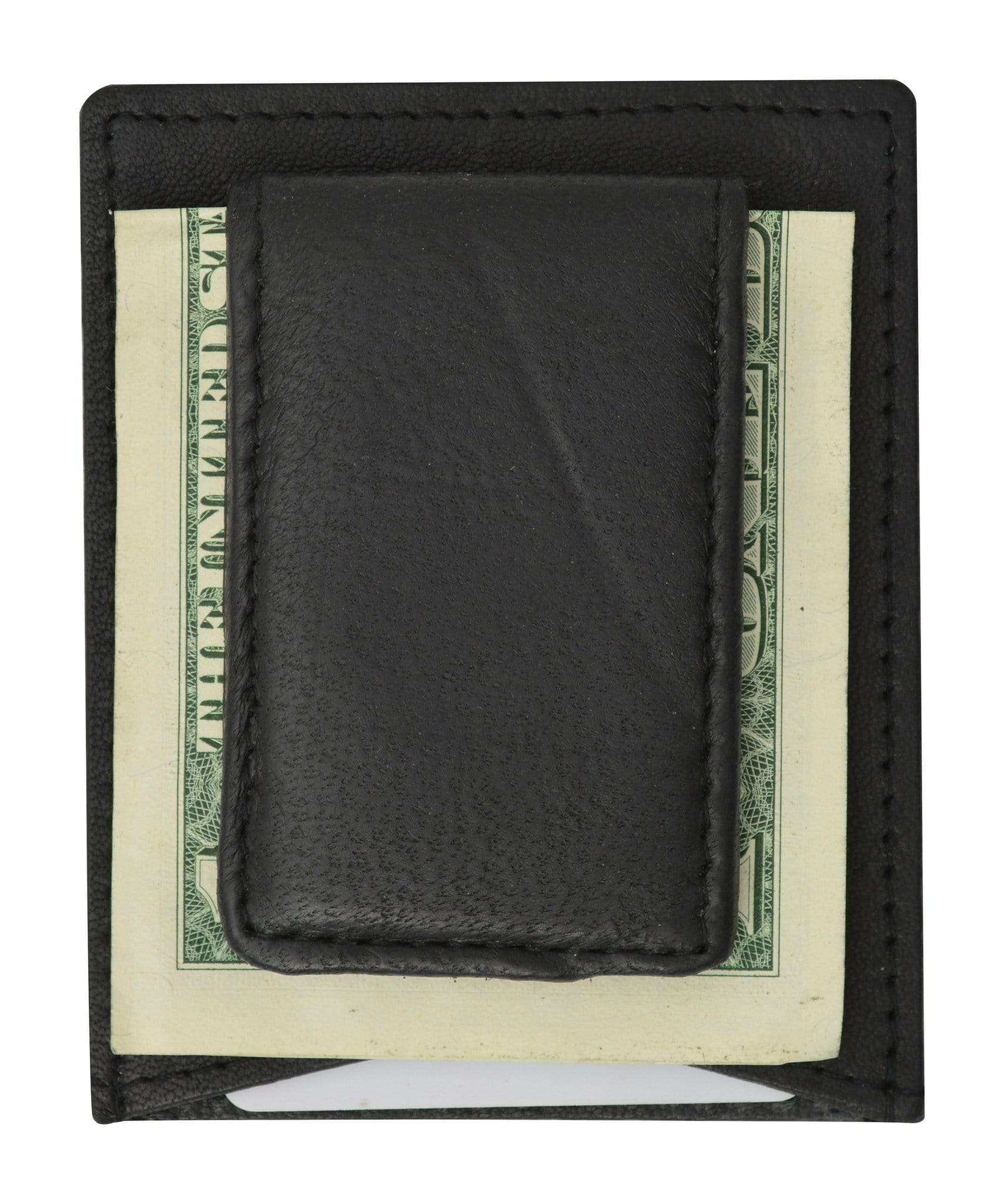 Marshal Mens Genuine Leather Money Clip Credit Card Holder Wallet Multiple Colors 1010R , Men's, Orange