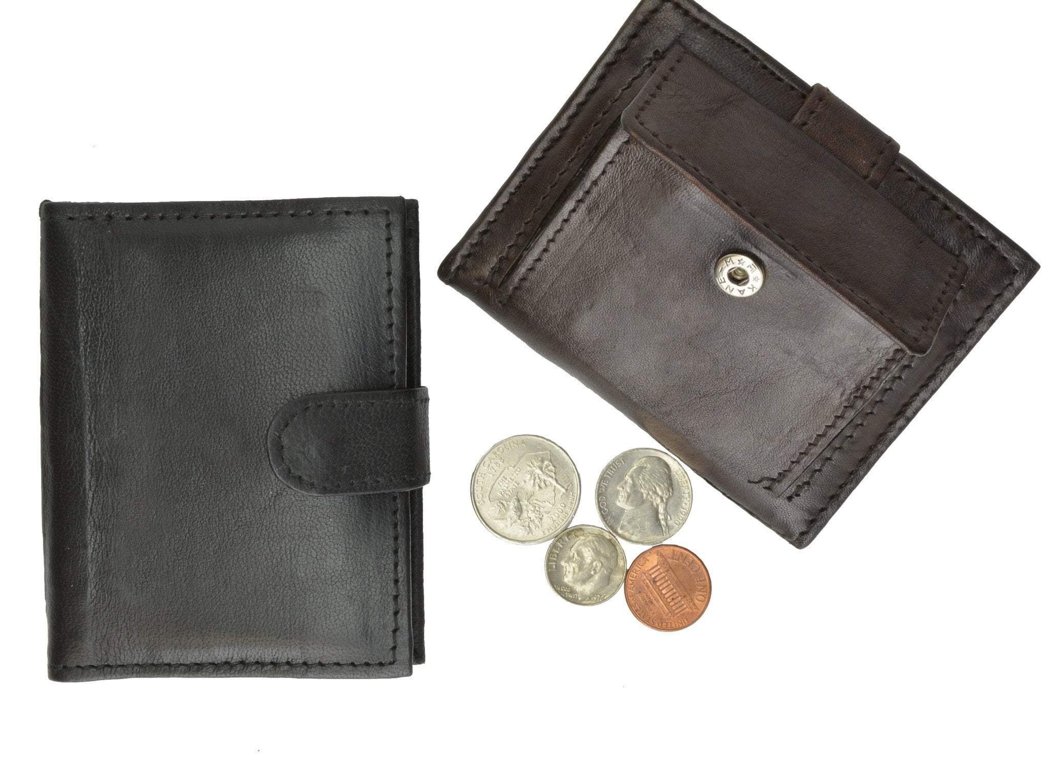 Mens Leather Wallet Pockets Money Purse Credit Card Clutch Bifold Zipper  1456 CF - Walmart.com