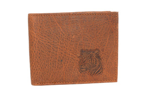 Men's RFID Blocking Tiger Genuine Leather Bifold Trifold Wallet Gift for Men (Bifold)-menswallet