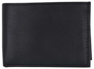 Boys Slim Flap Up ID Card Bifold Leather Wallet-menswallet