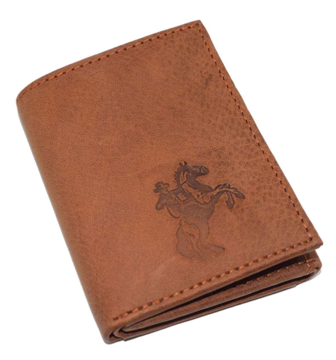 Cowboy Western Men's RFID Blocking Genuine Leather Bifold Trifold Wallet (Bifold)-menswallet