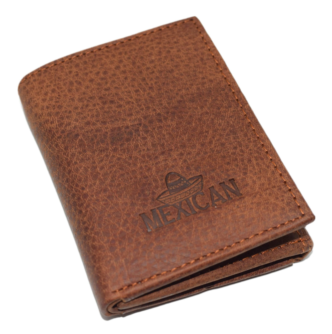 Mexican Sombrero Men's RFID Blocking Genuine Leather Bifold Trifold Card ID Wallet (Bifold)-menswallet