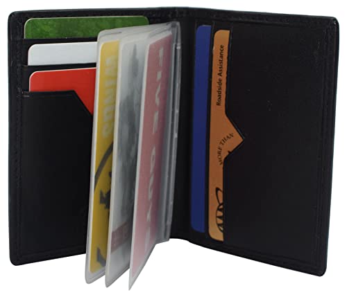 Mens Womens Leather Wallet Credit Card Holder RFID Blocking Zipper Pocket  Purse