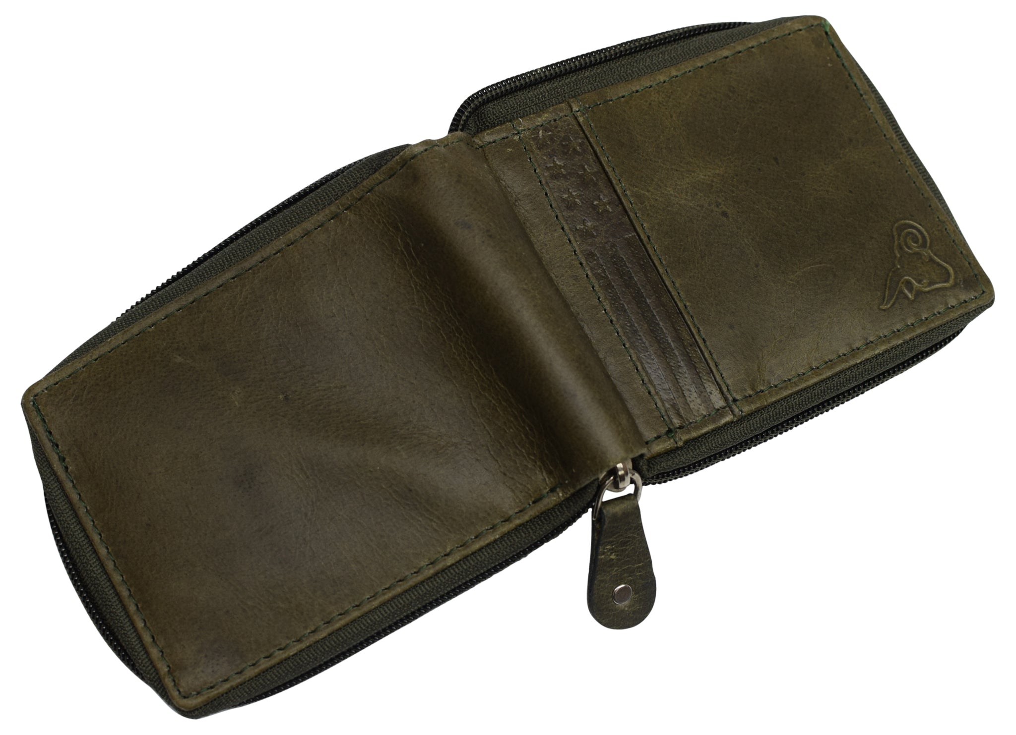 Cazoro Mens RFID Blocking Wallets Zipper Leather Wallet for Men Bifold RFID Card Holder USA (Tan)