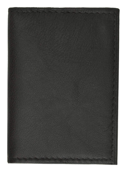 European Style Bifold Trifold Genuine Leather Wallet with ID Window 518 CF