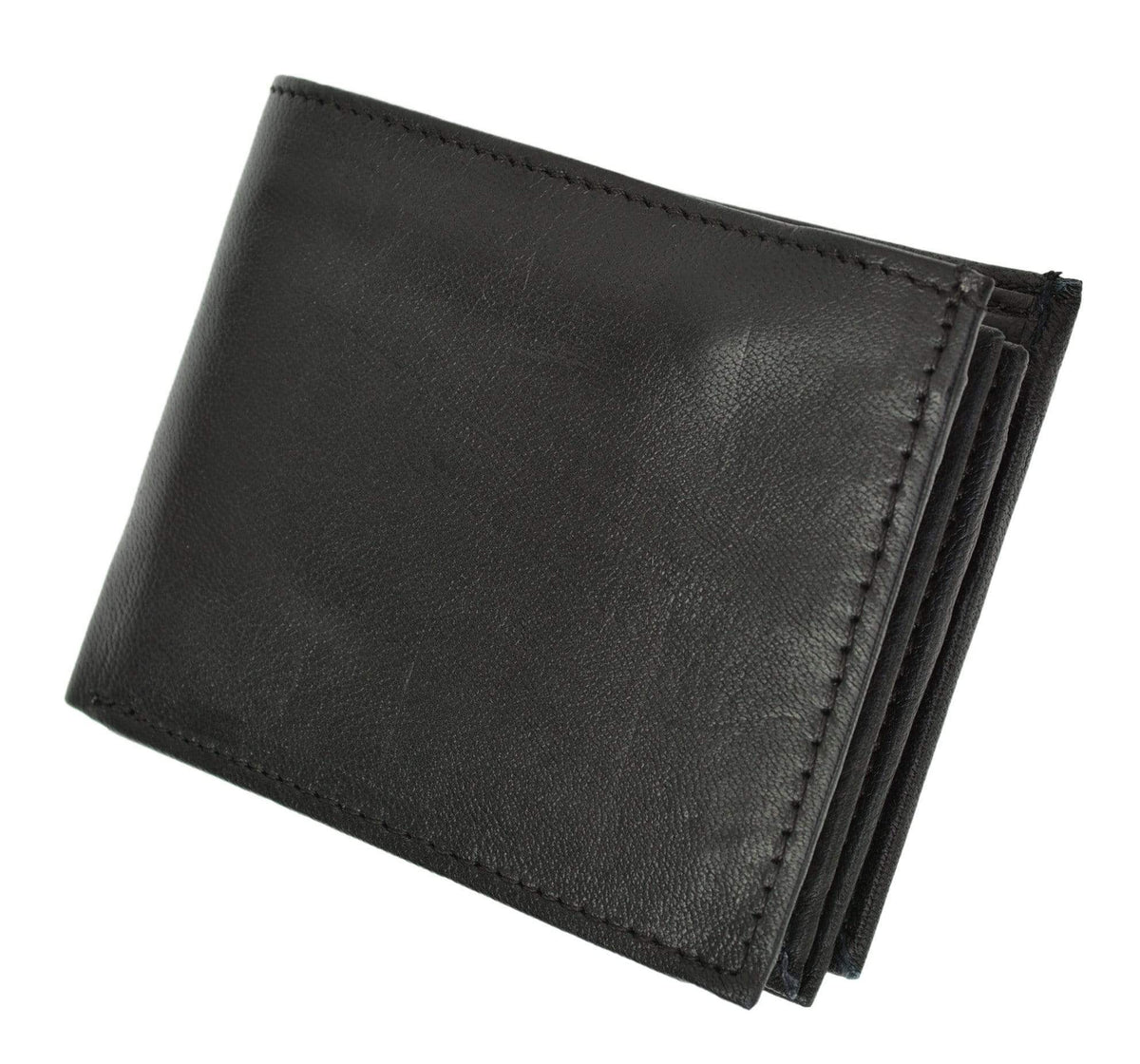 Marshal Rfid Leather Mens Wallet Bifold Fixed Flip 3 Window Id Rfid P 