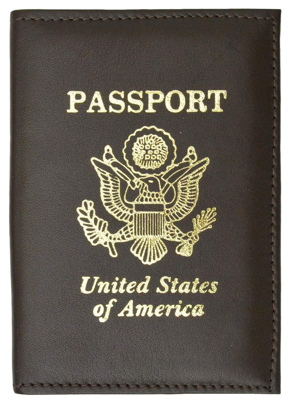 Premium Leather United States Passport Holder Card Holder Golden Print ...