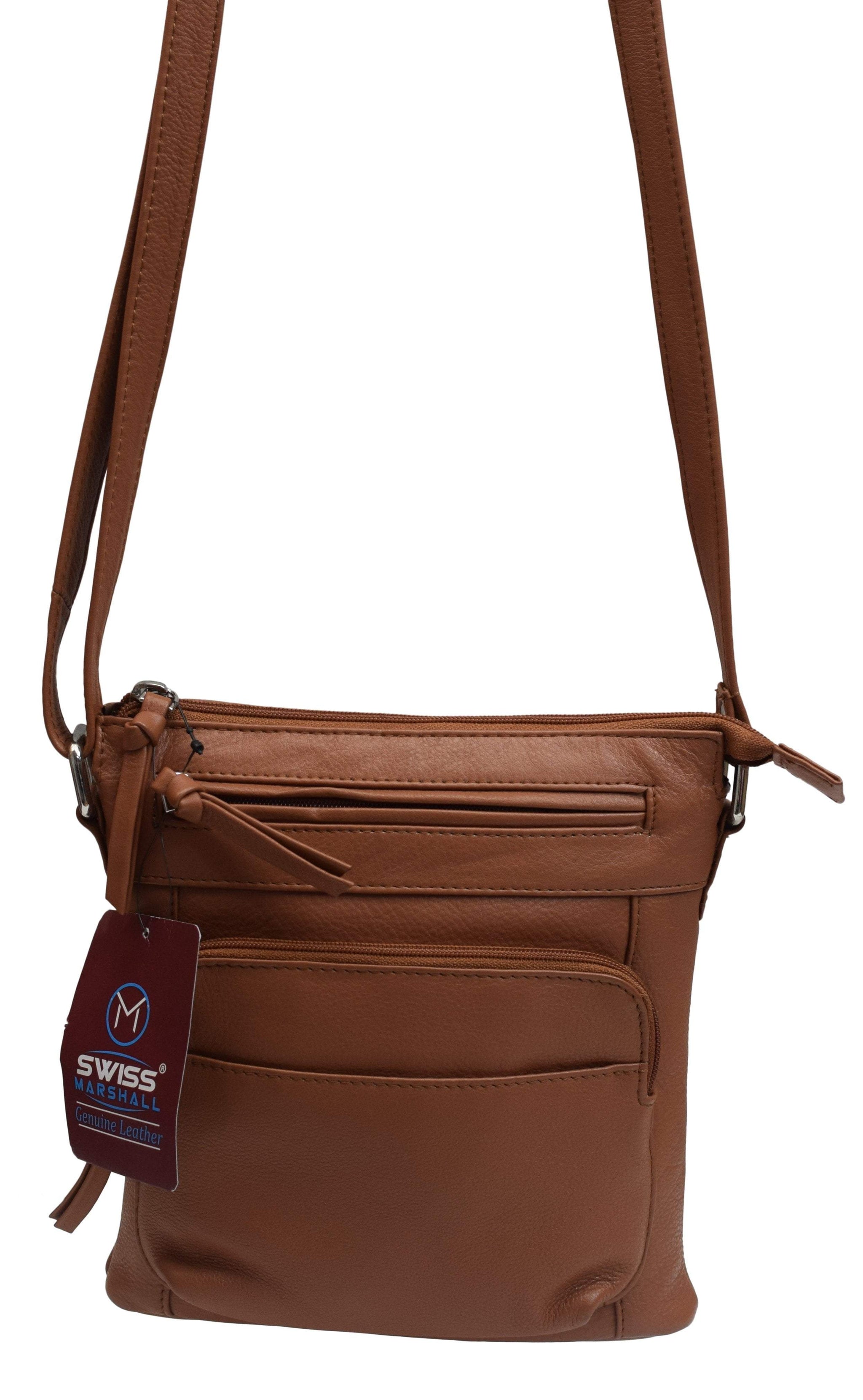 marshal black women s premium genuine leather organizer purse ladies crossbody shoulder bag cn0903bk leather wallets for mens