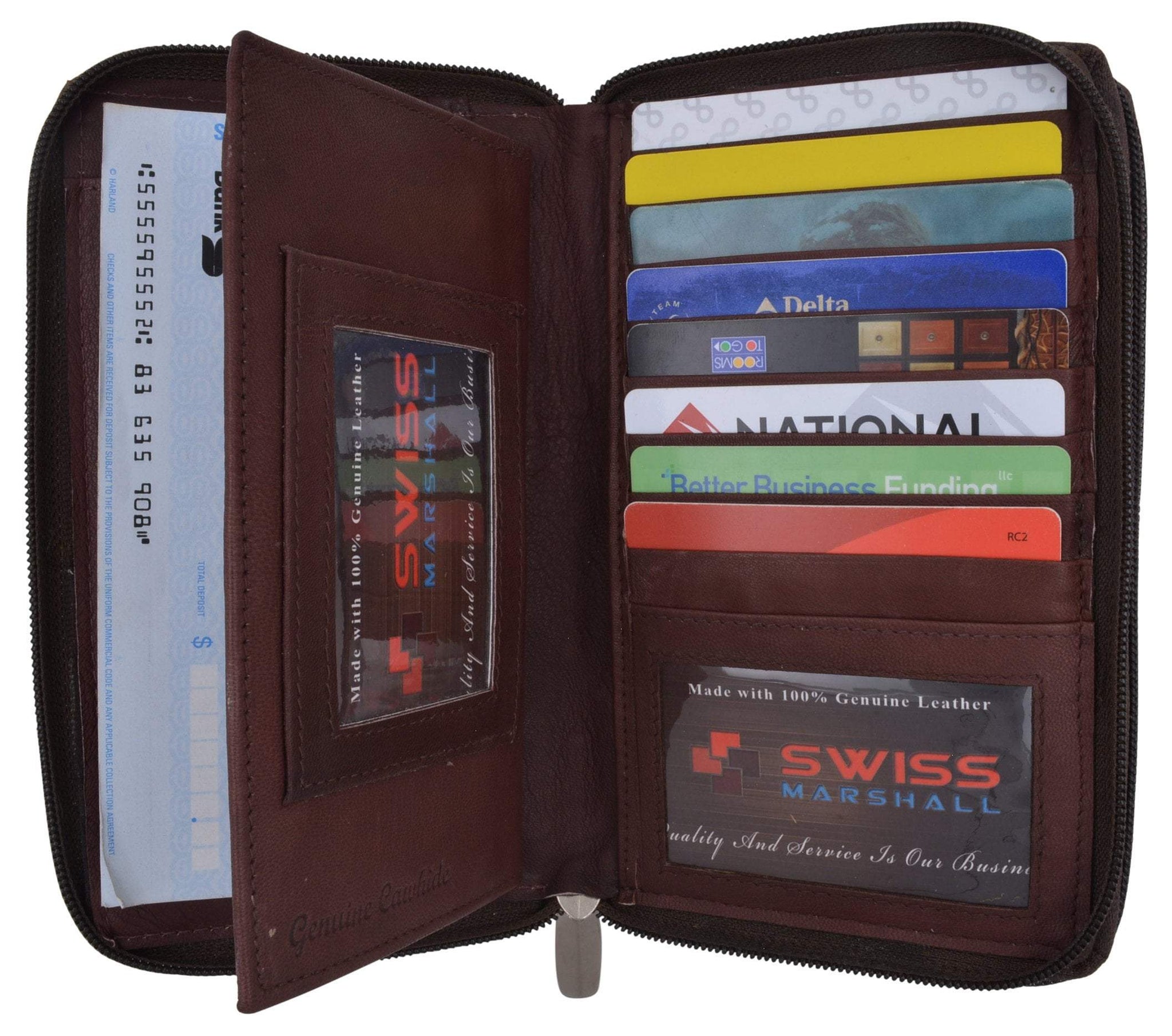 Men's Double Zipper Travel Wallet