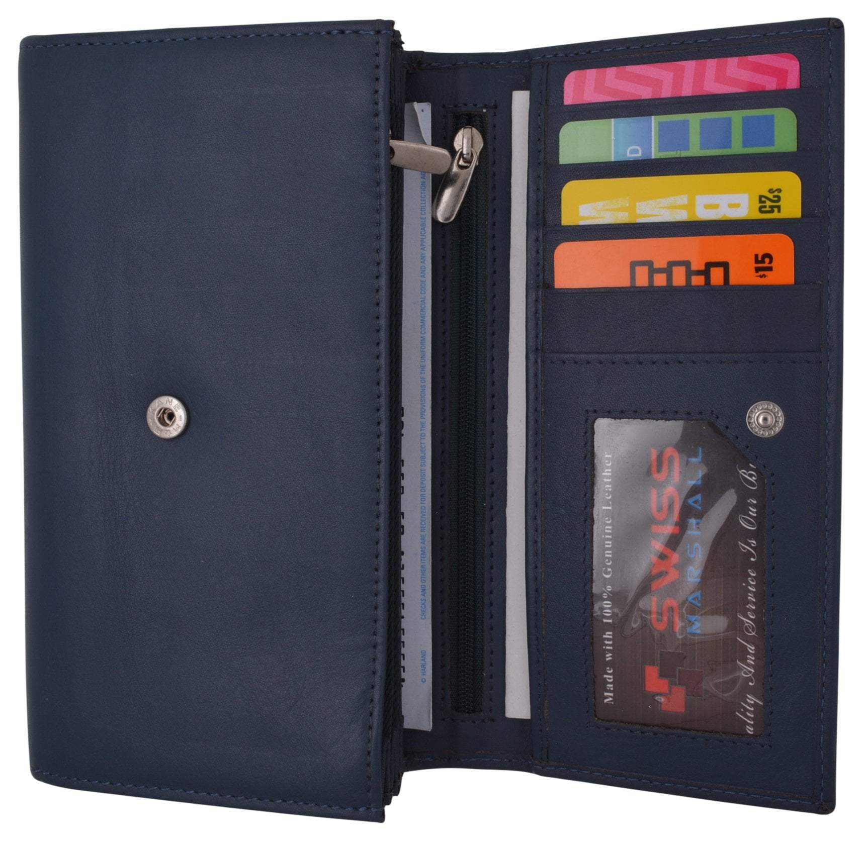 Women's Wallets, Large Capacity with RFID Protection, Genuine