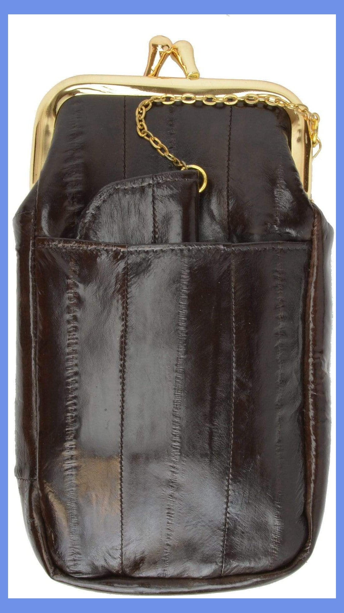 Eel Skin Genuine Leather Sliding Cigarette Case Wallet E 131 