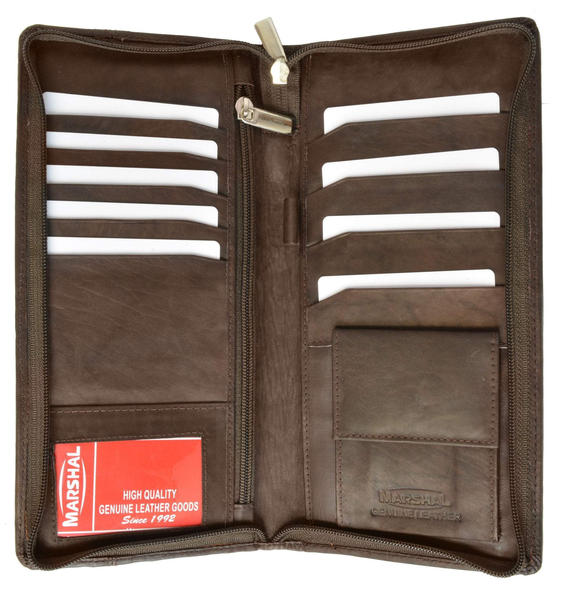 Zip Around Bifold Wallet with Card Slots and Zipped Coin Space for Men 1656  CF 