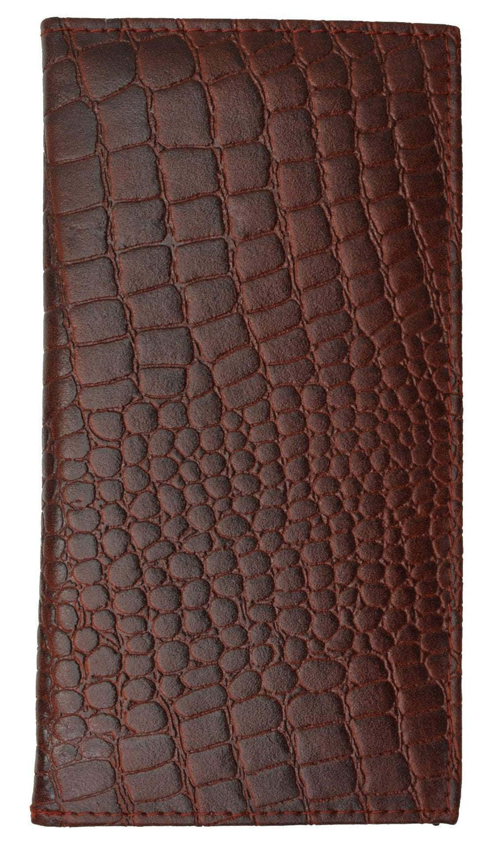 New Genuine Leather Checkbook Cover Case Crocodile Pattern 156 Cr (c)