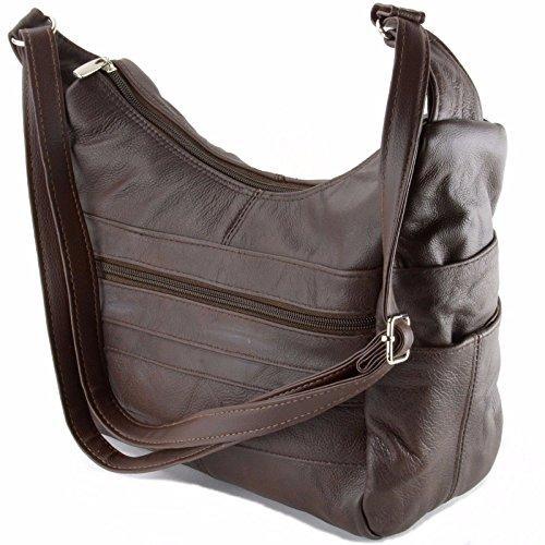 Medium Brown Leather Tote Bag with Outside Front Pocket – Jackson Place  Collection