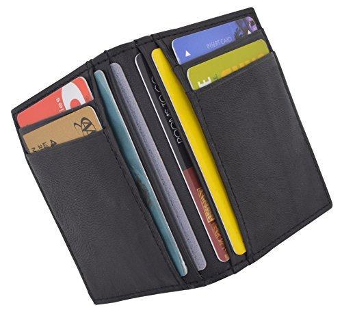 Slim Minimalist For Unisex Genuine Leather Credit Card Holder Front Pocket  Pouch 