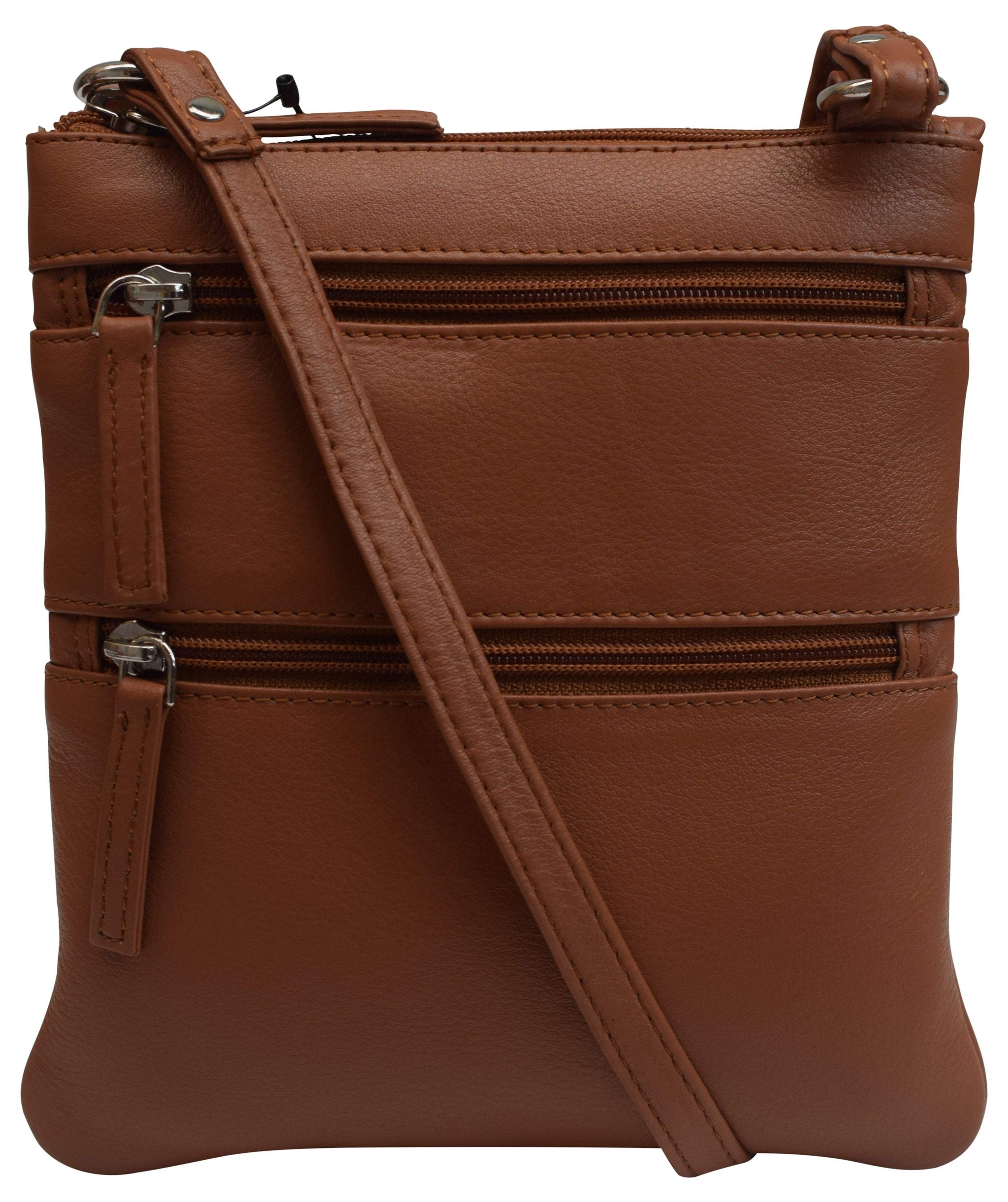 Brown Leather Crossbody Bag 'Donatella' by Pure Luxuries – Pure Luxuries  London